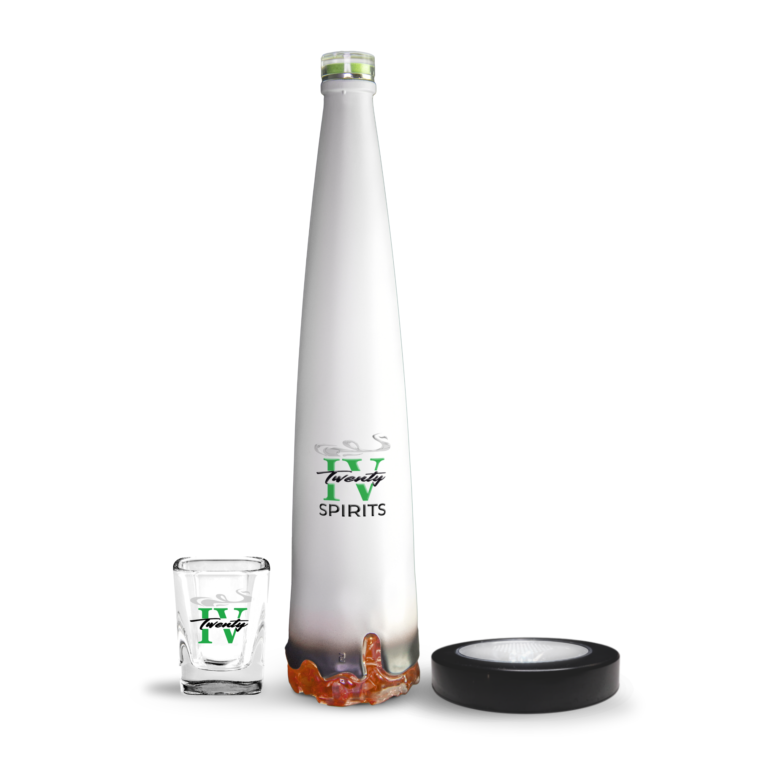 IV20 Terpene Vodka bundle with Lux Puck and a free Shotglass accessory